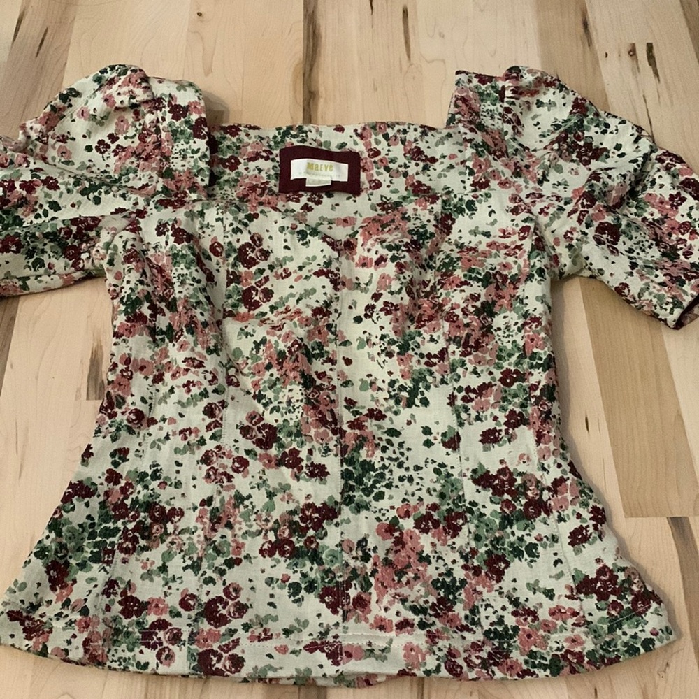 Anthropologie Floral Long Sleeve Top